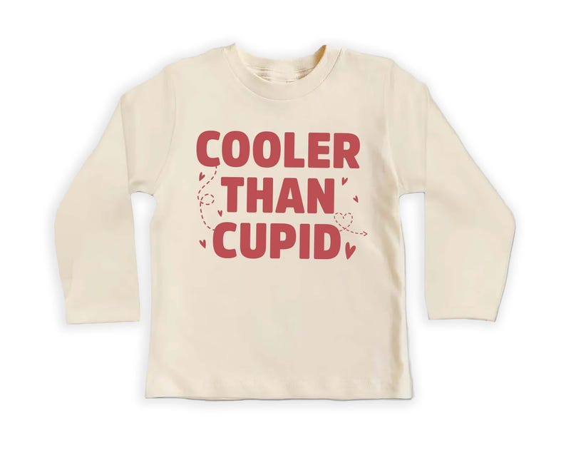 Cooler Than Cupid Baby Sweatshirt, Cute Valentine Day Kids Outfit