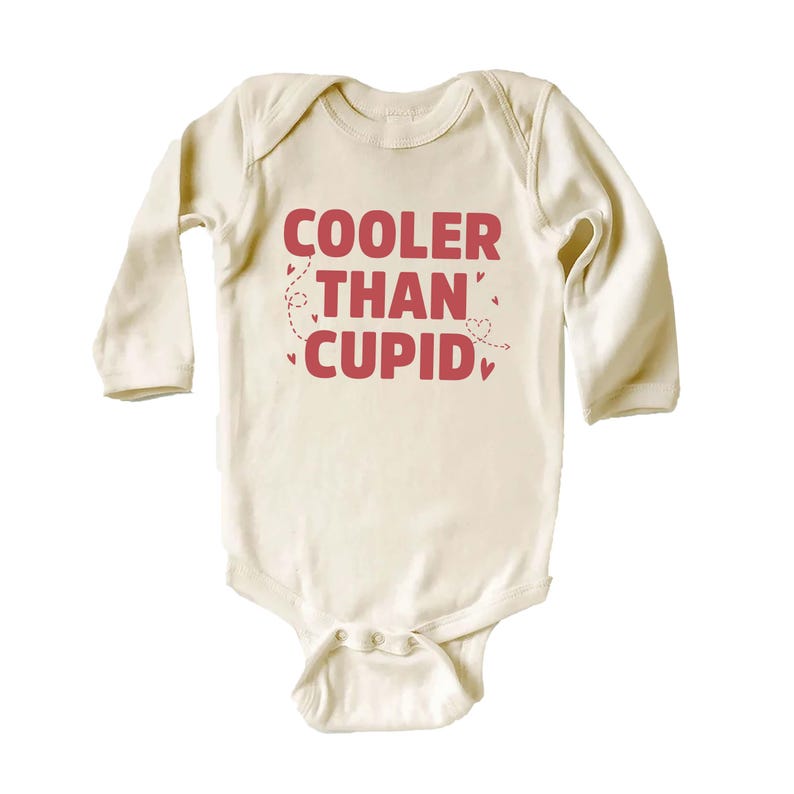 Cooler Than Cupid Baby Sweatshirt, Cute Valentine Day Kids Outfit