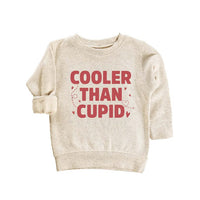 Cooler Than Cupid Baby Sweatshirt, Cute Valentine Day Kids Outfit