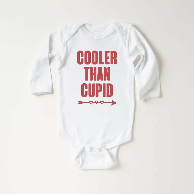 Cooler Than Cupid Baby Shirt, Cute Valentine Day Kids Outfit