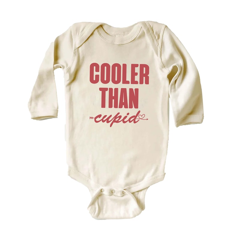 Cooler Than Cupid Baby Bodysuit, Cute Valentine Day Kids Outfit