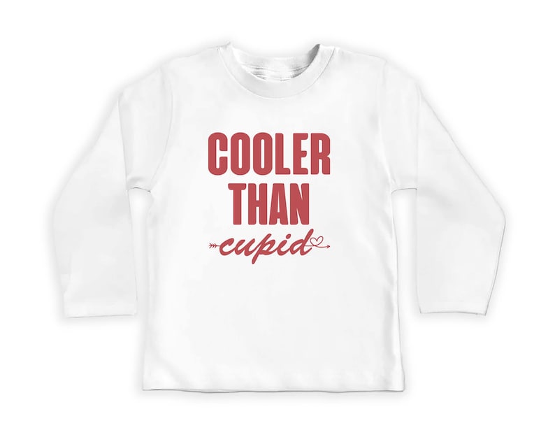 Cooler Than Cupid Baby Bodysuit, Cute Valentine Day Kids Outfit