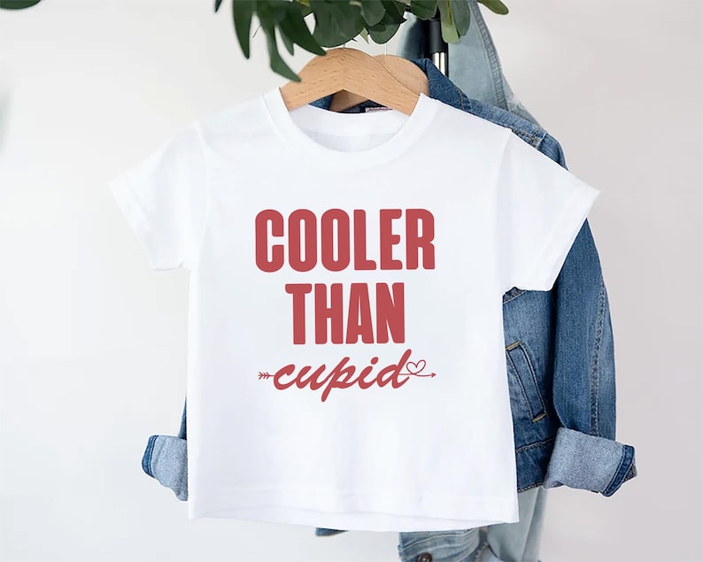 Cooler Than Cupid Baby Bodysuit, Cute Valentine Day Kids Outfit