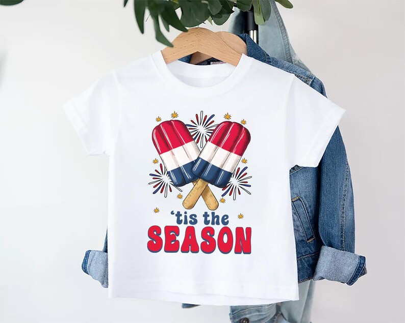 4th of July Baby Baby Shirt, Fireworks Ice Cream Baby Outfit