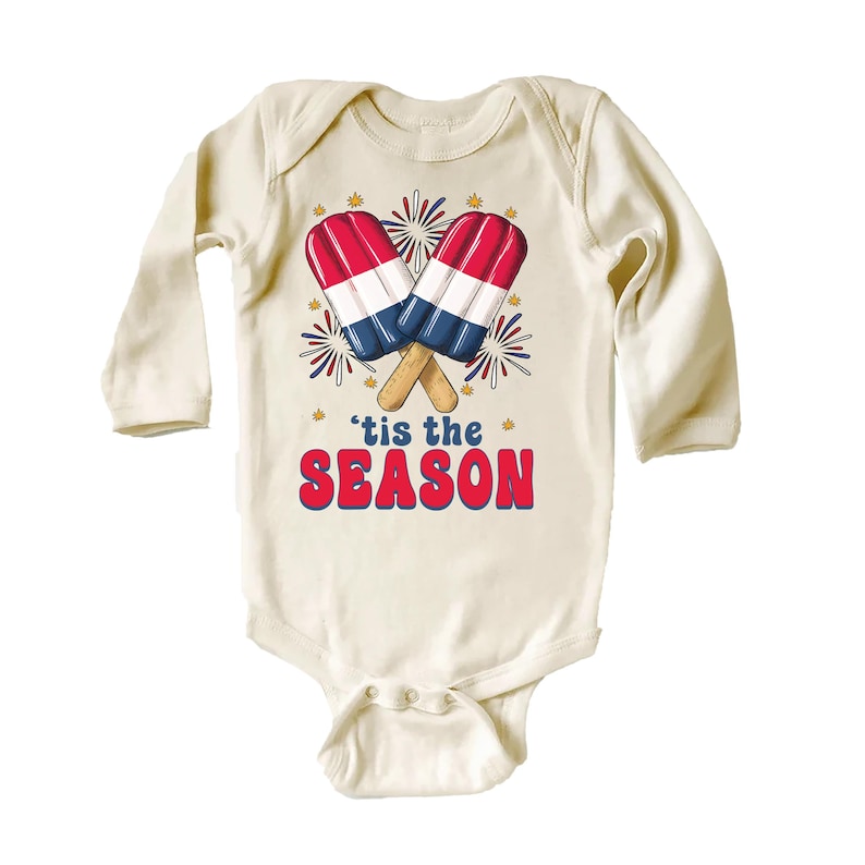 4th of July Baby Baby Shirt, Fireworks Ice Cream Baby Outfit