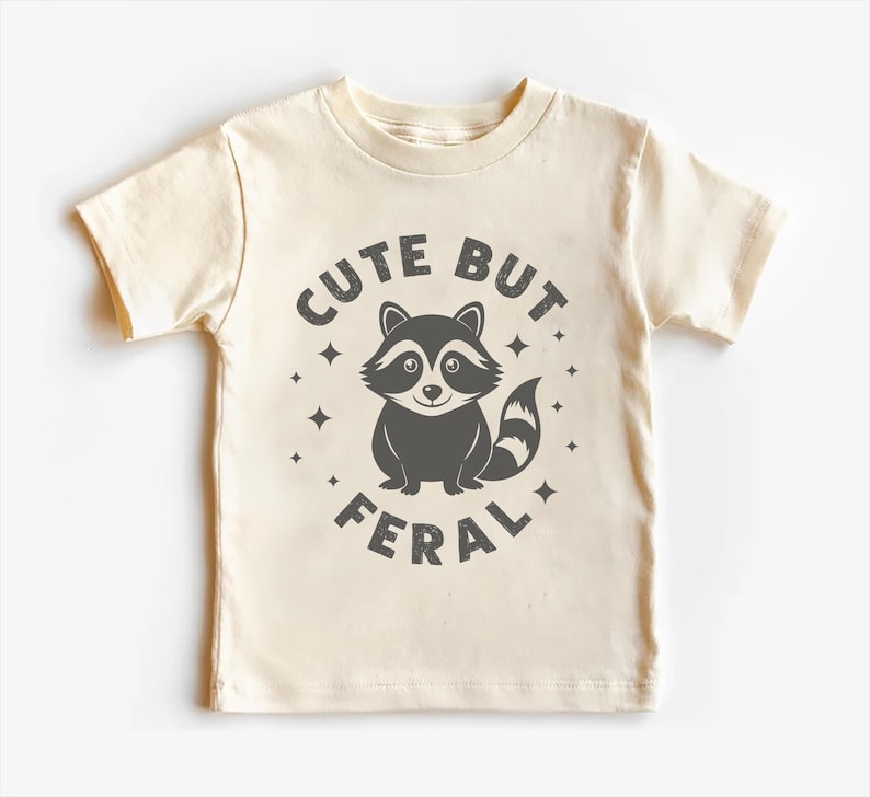 Cute But Feral Baby Shirt, Meme-Inspired Gift for Kids and Toddlers