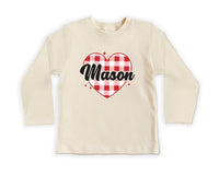 Heart Valentine's Day Baby Bodysuit, Custom Kids Valentine's Baby Pullover