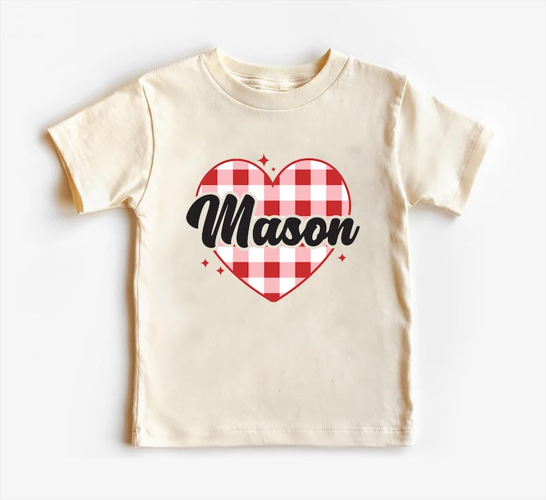 Heart Valentine's Day Baby Bodysuit, Custom Kids Valentine's Baby Pullover