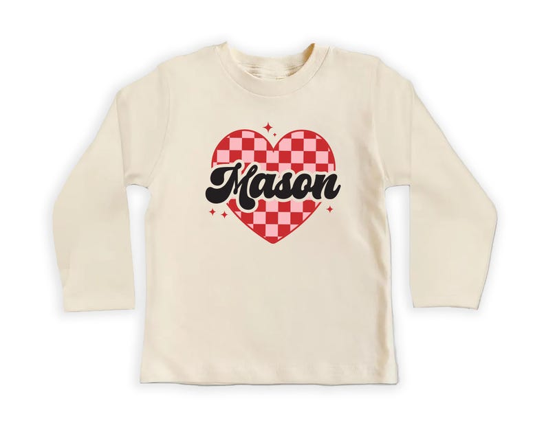 Heart Valentine's Day Baby Sweatshirt, Custom Kids Valentine's Baby Pullover