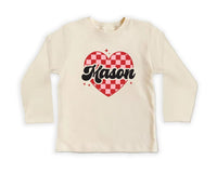 Heart Valentine's Day Baby Sweatshirt, Custom Kids Valentine's Baby Pullover