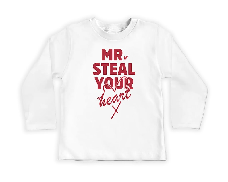 Mr. Steal Your Heart Baby Sweatshirt, Adorable Boy Valentine Pullover
