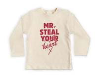 Mr. Steal Your Heart Baby Sweatshirt, Adorable Boy Valentine Pullover