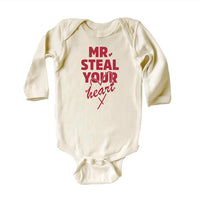 Mr. Steal Your Heart Baby Sweatshirt, Adorable Boy Valentine Pullover
