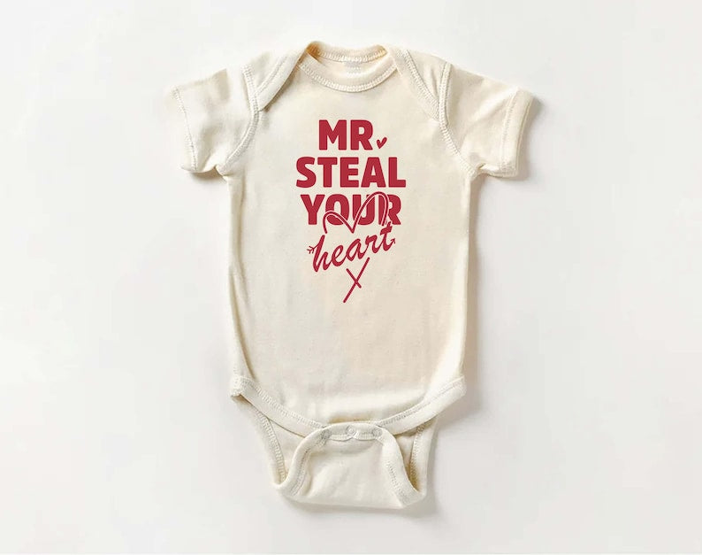 Mr. Steal Your Heart Baby Sweatshirt, Adorable Boy Valentine Pullover