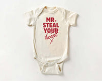 Mr. Steal Your Heart Baby Sweatshirt, Adorable Boy Valentine Pullover