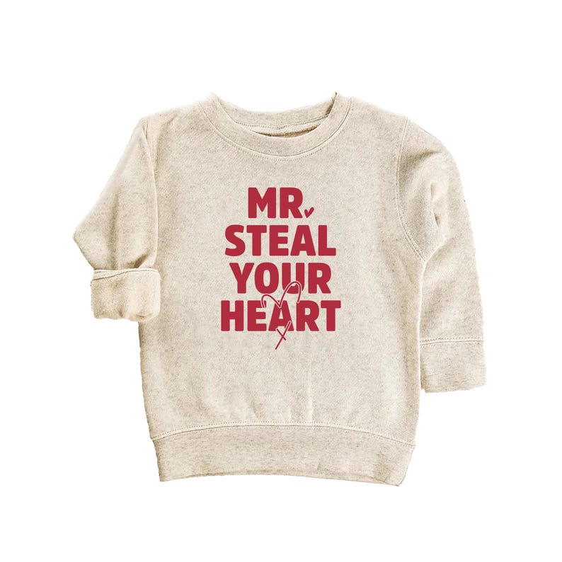 Mr. Steal Your Heart Baby Shirt, Adorable Boy Valentine Pullover