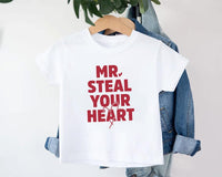 Mr. Steal Your Heart Baby Shirt, Adorable Boy Valentine Pullover