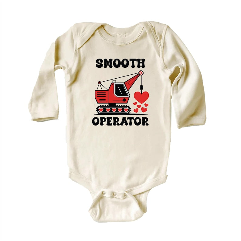 Construction Valentine Baby Bodysuit, First Valentines Day Outfit