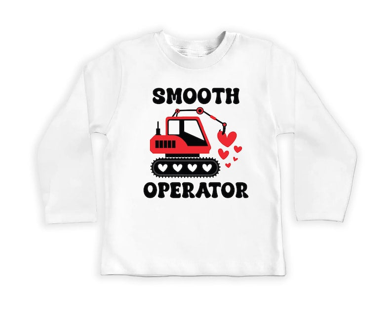 Construction Valentine Baby Bodysuit, First Valentines Day Outfit
