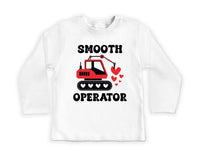 Construction Valentine Baby Bodysuit, First Valentines Day Outfit