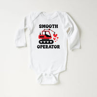 Construction Valentine Baby Bodysuit, First Valentines Day Outfit