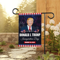 Trump Inauguration 2025 Garden Flag, 12x18 Inch Double Sided, JD Vance Lawn Flag, 45 47 President Donald Trump Flag, Trump Inauguration Flag