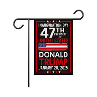 Trump Inauguration 2025 Garden Flag, 12x18 Inch Double Sided, JD Vance Lawn Flag, 45 47 President Donald Trump Flag, Trump Inauguration Flag