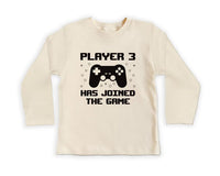 Player 3 Has Joined the Game Baby Bodysuit, Newborn Gift