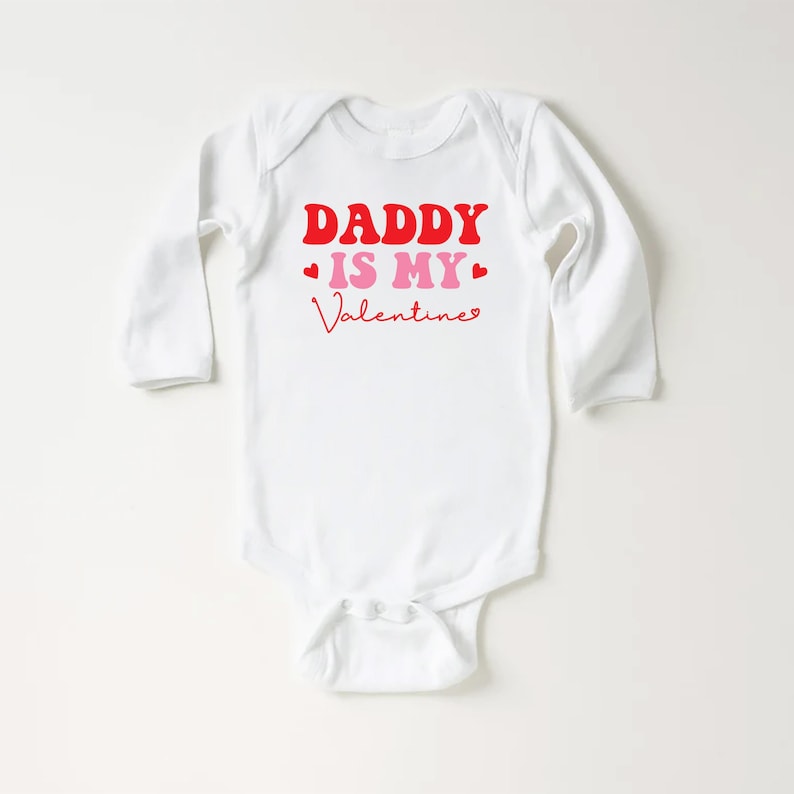 Valentine’s Day Baby Bodysuit, Love Heart Valentine Gift for Kids