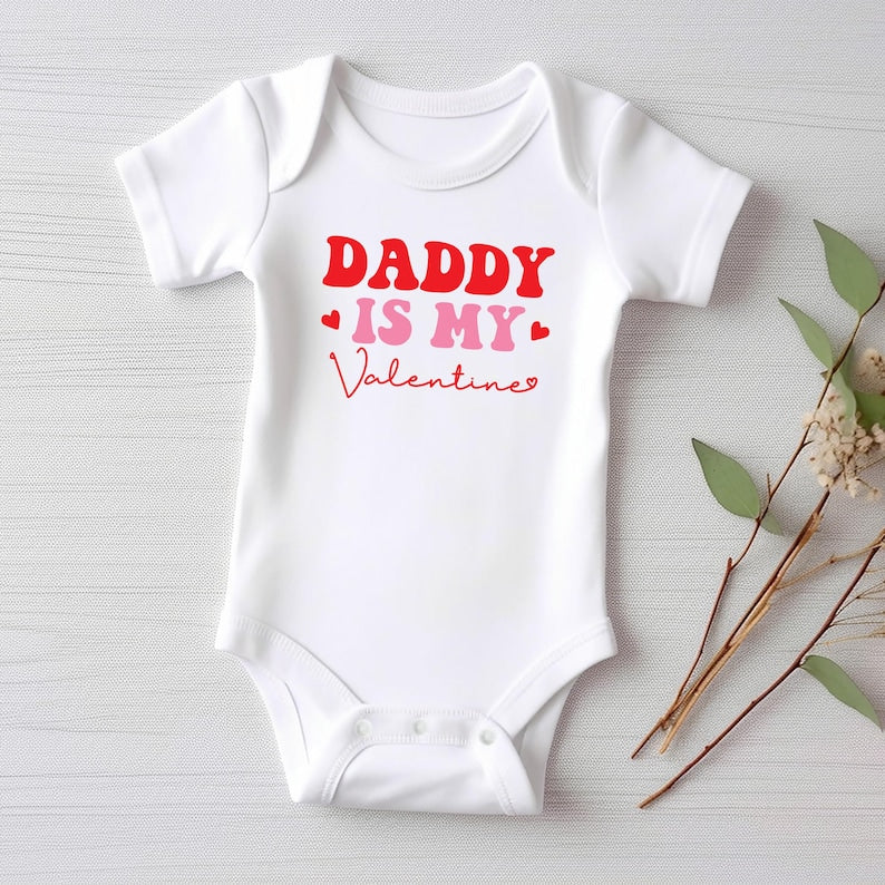 Valentine’s Day Baby Bodysuit, Love Heart Valentine Gift for Kids