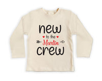 Personalized New to the Crew Baby Bodysuit, Baby Outfit for Boys or Girls