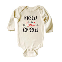 Personalized New to the Crew Baby Bodysuit, Baby Outfit for Boys or Girls