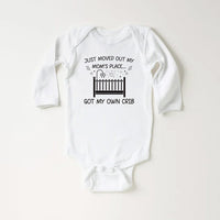 Just Moved Out of My Mom’s Place Baby Bodysuit, Adorable Baby Gift