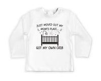 Just Moved Out of My Mom’s Place Baby Bodysuit, Adorable Baby Gift
