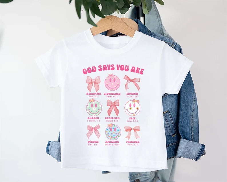 God Says I Am Baby Shirt, Religious Girls Outfit