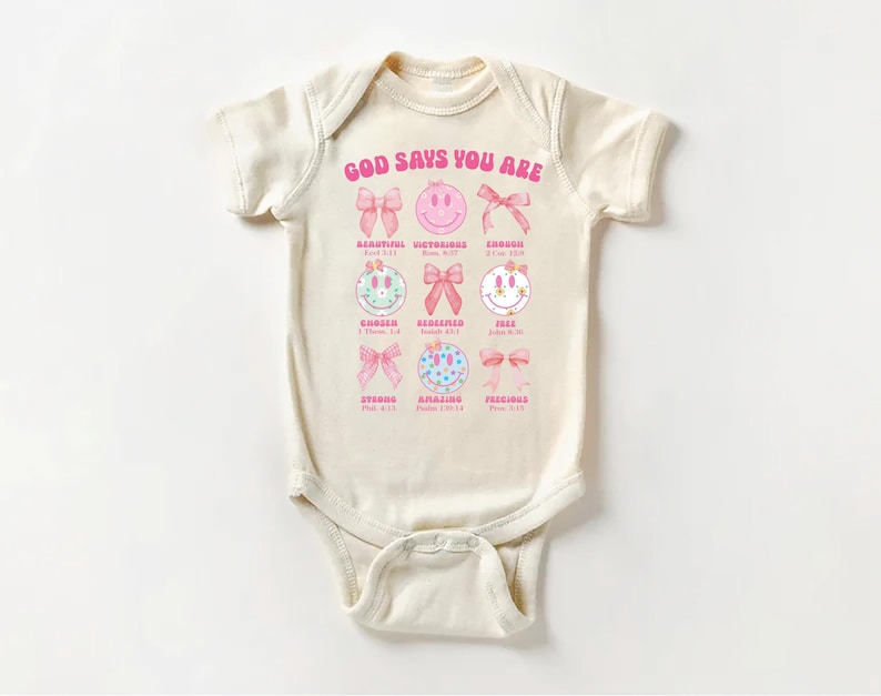 God Says I Am Baby Shirt, Religious Girls Outfit