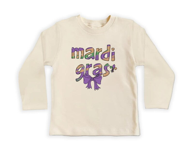 Mardi Gras Coquette Baby Shirt, Mardi Gras Baby Clothing