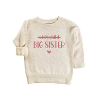 Big Sister Baby Sweatshirt, Pregnancy Announcement Crew Neck for Girls