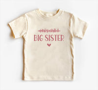 Big Sister Baby Sweatshirt, Pregnancy Announcement Crew Neck for Girls