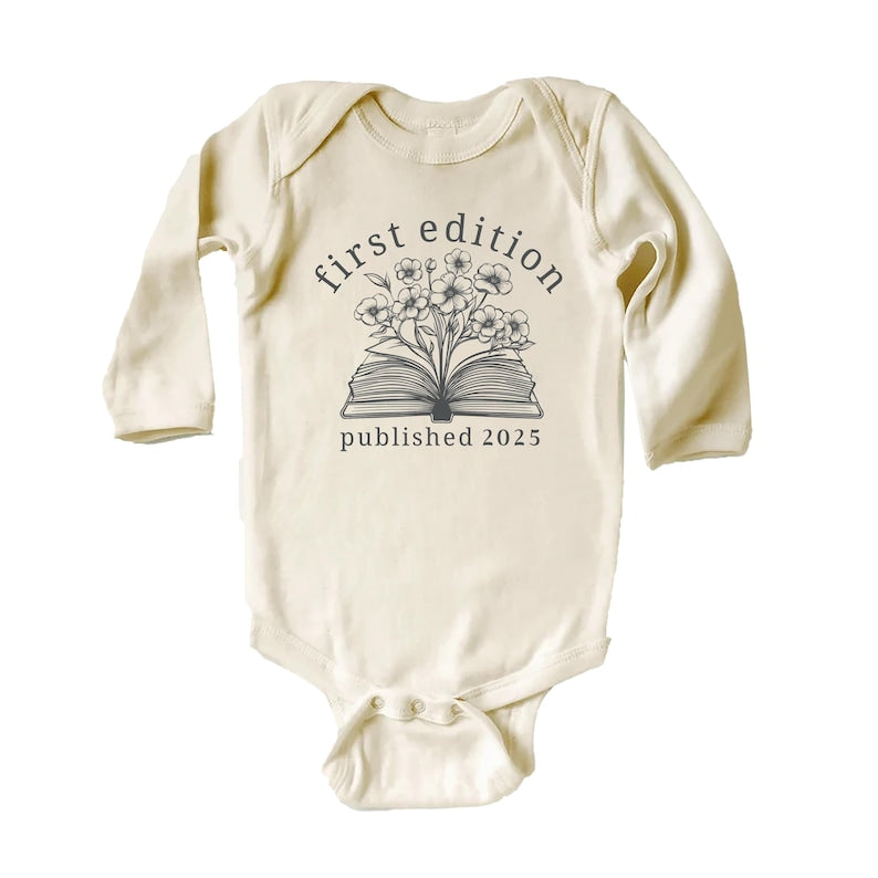 First Edition Baby Shirt, Littlest Book Club Member Outfit