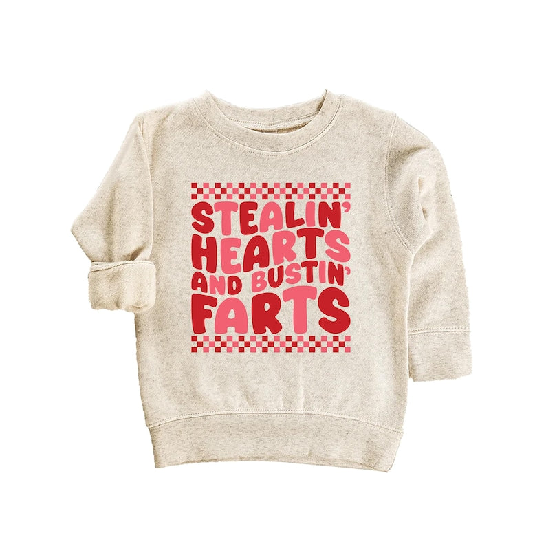 Stealin’ Hearts and Bustin’ Farts Baby Bodysuit