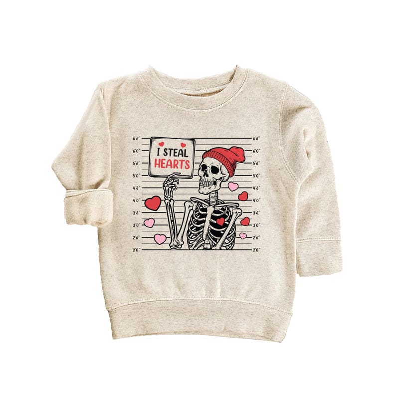 Boys Valentine’s Day Baby Sweatshirt, Valentine Outfit for Kids