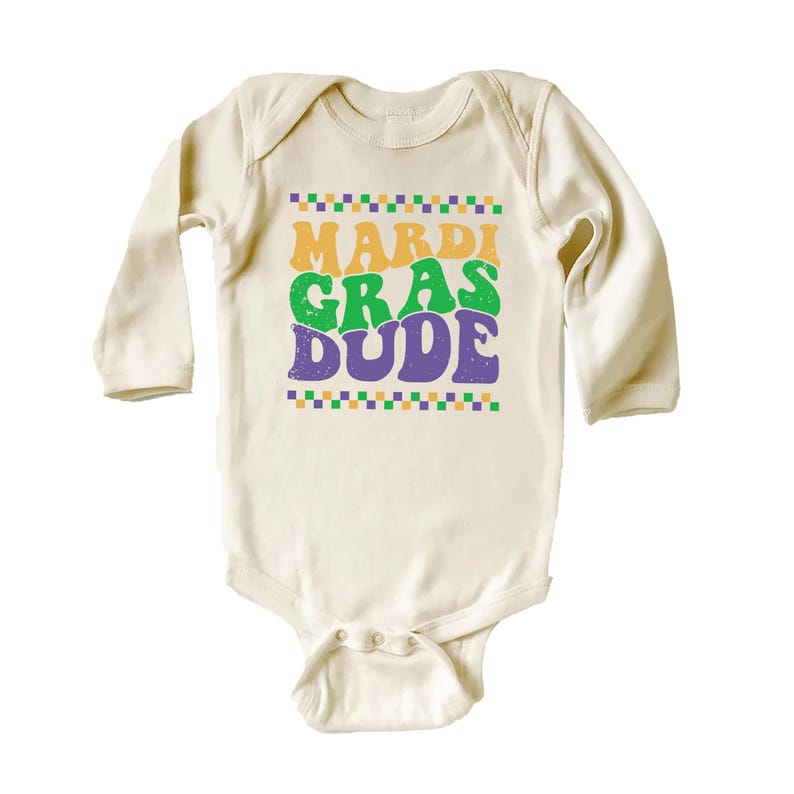 Mardi Gras Dude Baby Sweatshirt, Boys Festive Toddler Outfit for Mardi Gras