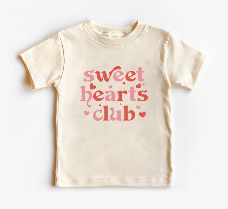Sweethearts Club Baby Shirt, Cute Pink Valentine Outfit for Girls
