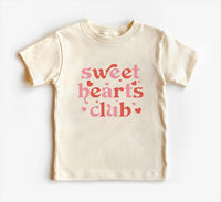 Sweethearts Club Baby Shirt, Cute Pink Valentine Outfit for Girls