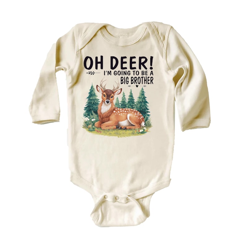 Oh Deer I’m Going to Be a Big Brother Baby Bodysuit