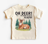 Oh Deer I’m Going to Be a Big Brother Baby Bodysuit