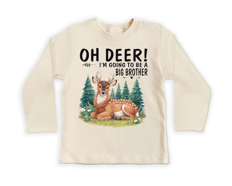 Oh Deer I’m Going to Be a Big Brother Baby Bodysuit