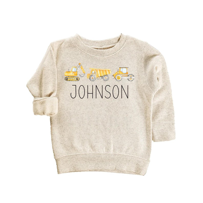 Personalized Construction Baby Shirt, Custom Equipment Outfit