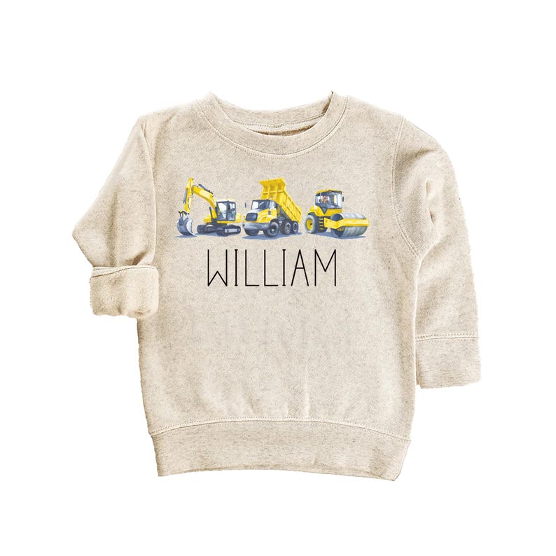 Personalized Construction Baby Shirt, Custom Equipment Outfit